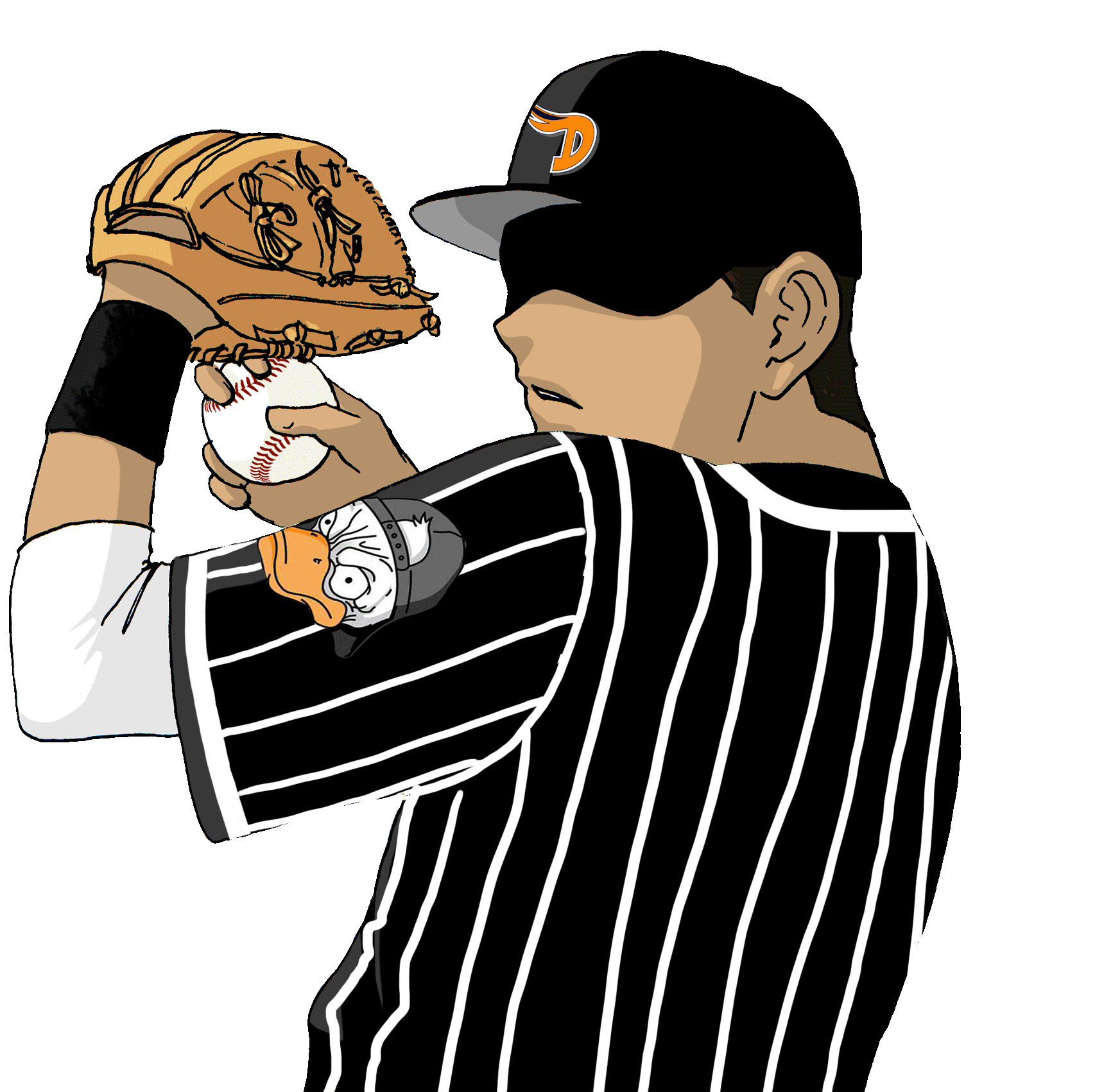 Illustration joueur de baseball