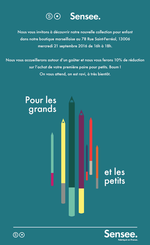 Affiche vectorielle pour la rentrée chez sensee. avec des crayons de couleurs