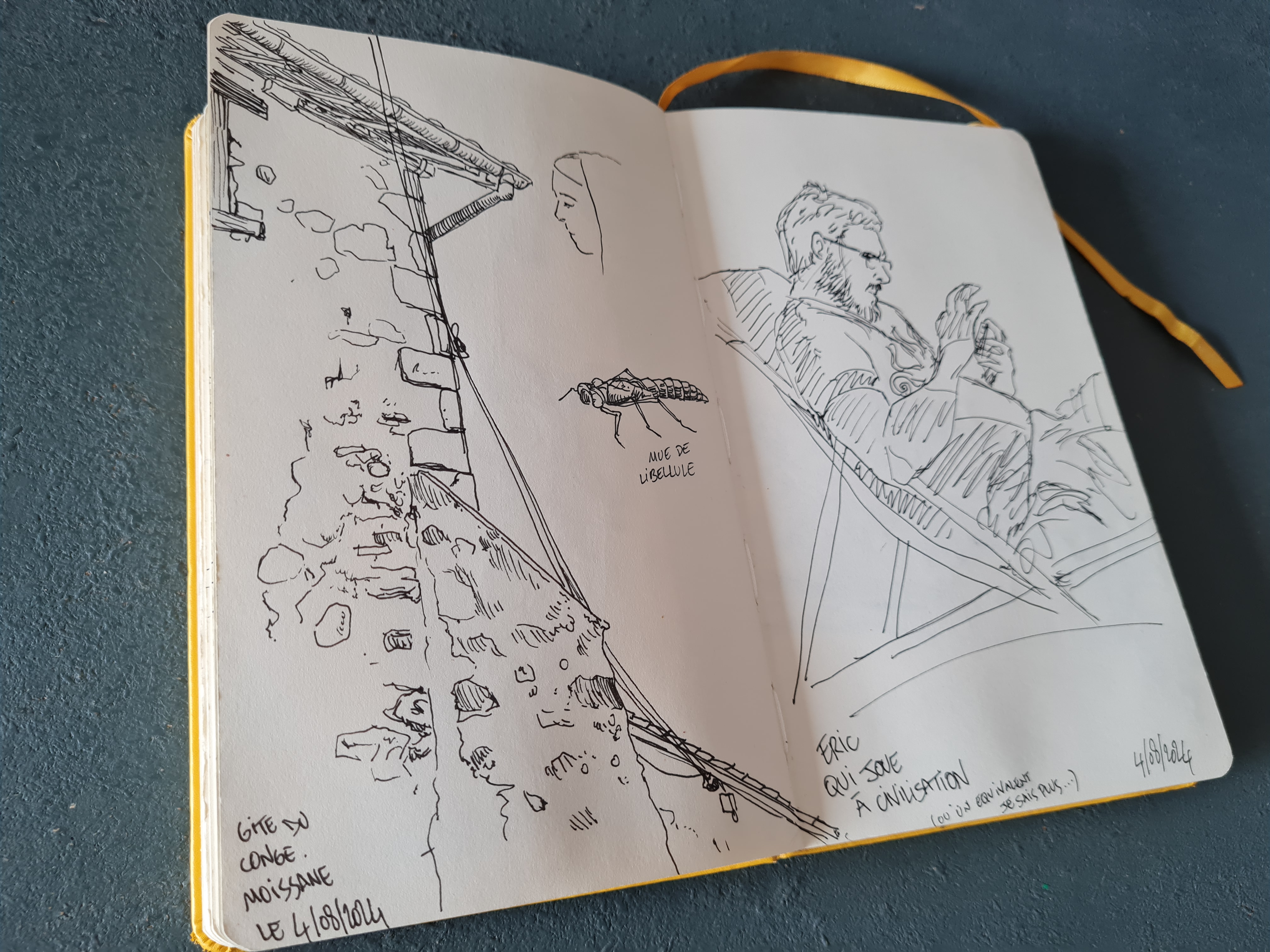 croquis d'un homme jouant de la guitare