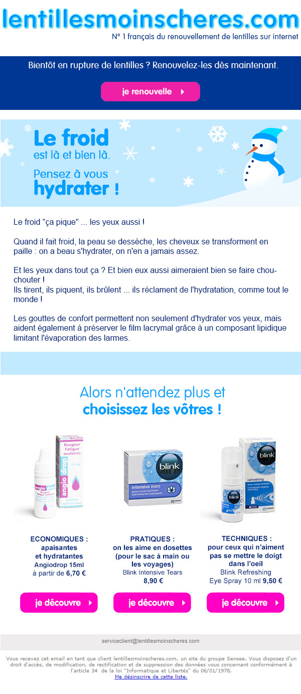 newsletter pour l'hiver