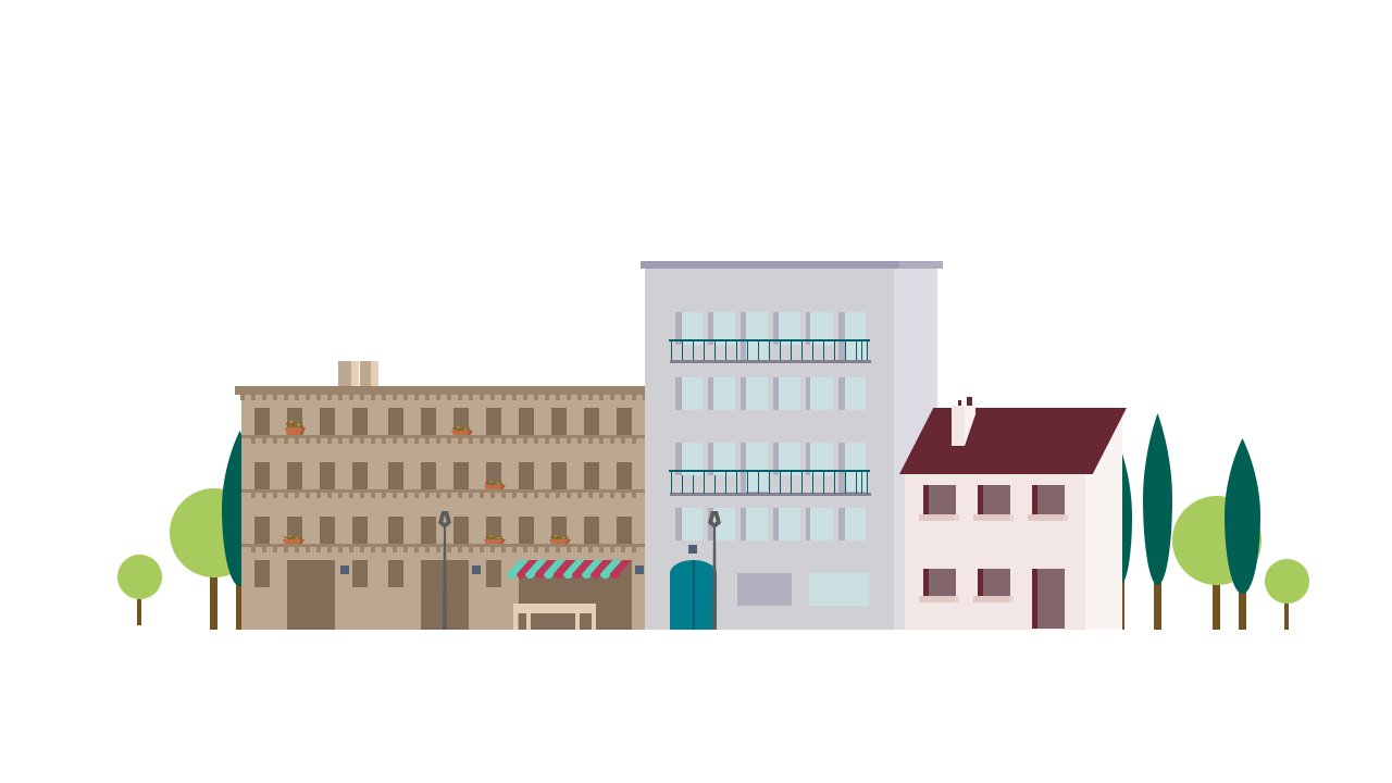 décor de rue en vectoriel